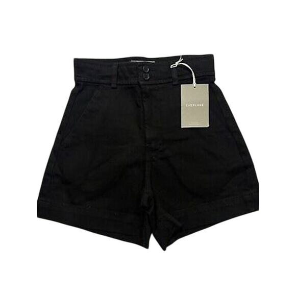 Everlane the Way High Canvas Short in Black Size 0 NWT - Picture 3 of 6
